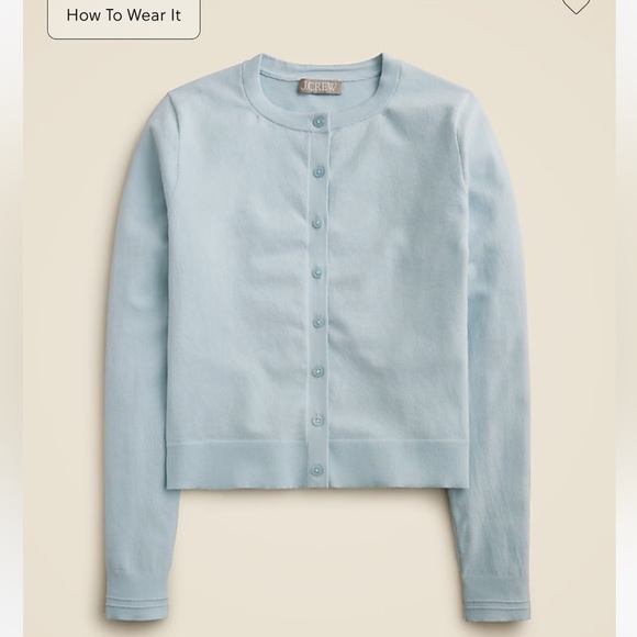J. Crew Sweaters - J. Crew New Jackie cardigan in premium ultra-fine cotton Size XS edgewater NEW